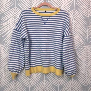 Blue striped sweater